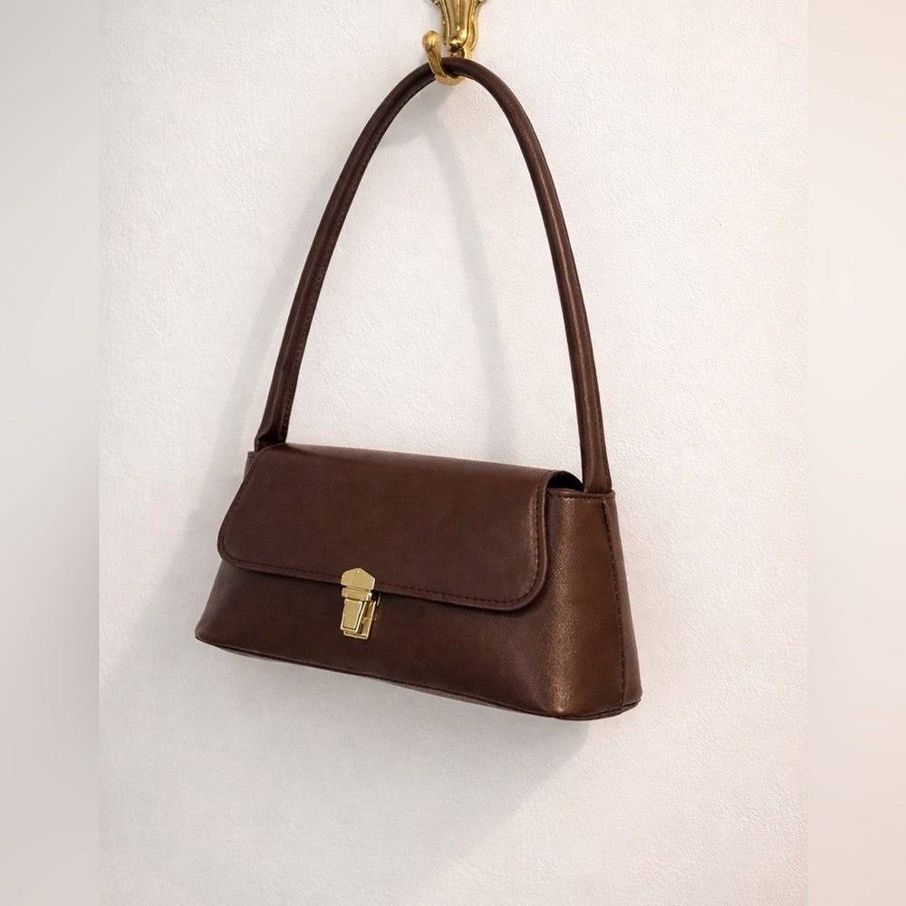 Elegant Ladylike Brown Shoulder Bag